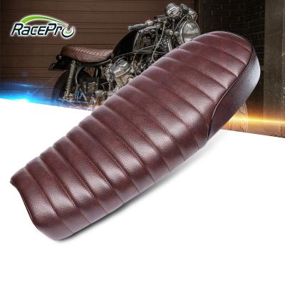 China Universal Motorcycle Synthetic Leather Seat Vintage Saddle Racepro Seat Pan Cafe Racer Seat Retro Seat Pan Base Vintage Cushion Scrambler for sale