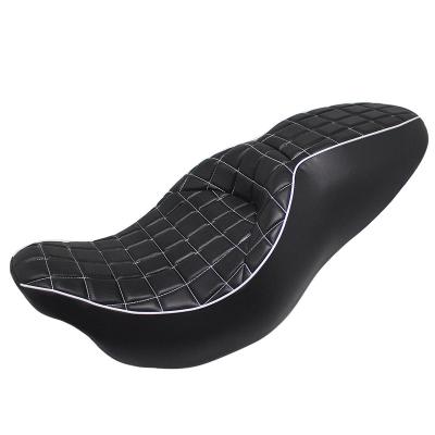 China Motorcycle 2-UP Comfortable Waterproof One-piece Leather Cushion For Harley Street Glide FLHX Road King FLHR 2007-2019 for sale