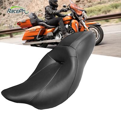 China PU Leather Motorcycle Sundowner Comfort Driver And Passenger Cushion Seat 2 For Harley Touring Street Glide Road King 2007-2015 for sale