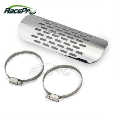 China Steel Metal Motorcycle Exhaust Cover Muffler Heat Shield Cover Heel Guard For Harley Softail Dyna for sale