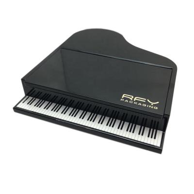 China Handmade Customized Luxury Piano Shape Visual Wooden Gift Box In Glossy Finish for sale