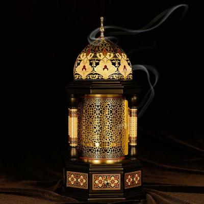 China 2021 New Arabic Hot Selling Exquisite Wooden Censer Censer Incense Stick Holder Portable Home Burner for sale