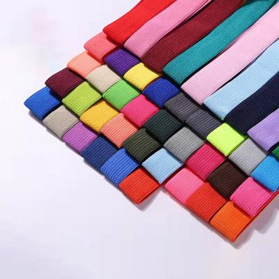 China 1.5 Inch Elastic Band Latex Yarn Seat Belt Soft Rainbow Webbing for sale