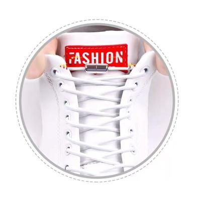 China Flat Color Round Sneakers Lace Quick Lazy Laces Customized Elastic Laces for sale