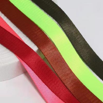 China Viable Wholesale Hot Pink Flat Nylon Rainbow Belt Elastic Webbing Strap for sale