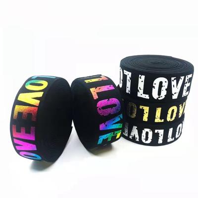 China Viable high quality custom color polyester latex jacquard webbing for bag handle strap for sale