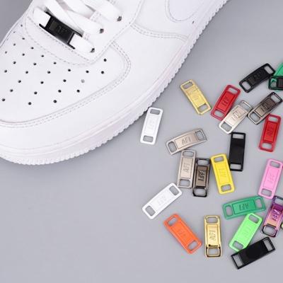 China Eco-firendly Shoe Decorations Lace Buckle AF1 Sneakers Shoe Lace Lock Zinc Alloy Buckle for sale