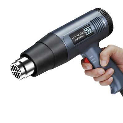 China 2000W Adjustable Temperature Digital Display Temperature EU Plug Hot Pneumatic Gun For Shrink Wrap for sale