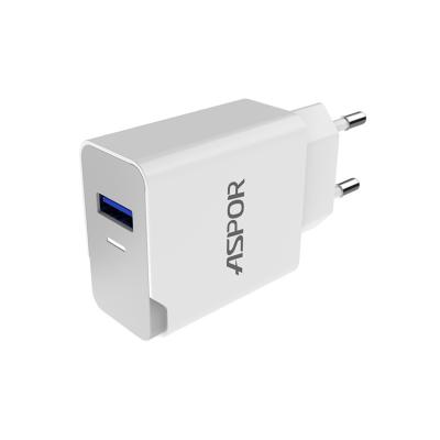 China ASPOR Mobile Phone Home Charger A827 Home Charger 2.1A Combo QI With Micro Cable For Type-C Iphone Hot Selling for sale