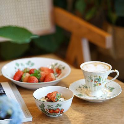 China AL New Arrival Handmade England Style Garden Afternoon Time Stocked Ceramic Dishes Sets Dinnerware Dinnerware Sets for sale