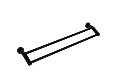 China Double towel rail 82209,Round &chrome&Black Color&Zinc+SS201&Bathroom Accessories& Sanitary Hardware for sale