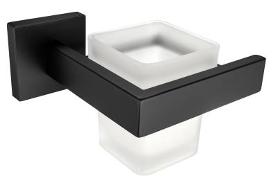 China Tumbler holder83103-Square Black&Stainless steel 304&Brush,glass &bathroom &kitchen,sanitary for sale