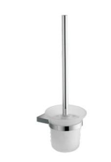 China Toilet brush 85307-Square &Brass+SS304,Frosted glass&Chrome& Bathroom Accessory&fittings&Sanitary Hardware for sale