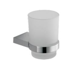 China Tumbler holder 85303-Square &Brass+SS304,frosted glass&Chrome color & Bathroom Accessory&fittings&Sanitary Hardware for sale