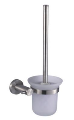 China Toilet Brush holder 83007-Polished color&Brushed color &Round &Stainless steel 304&frosted glass for sale