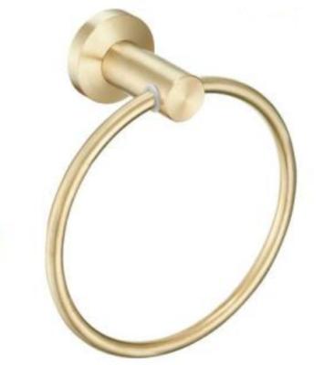 China Hand Towel Ring83005- Brushed Golden color & Round &Stainless steel 304 for sale