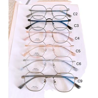 China The Latest New Fashion Designer Glasses Round Optical Glasses And Two Tone Metal Eyeglasses Frames for sale