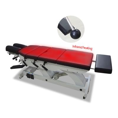 China Acrylic Factory Directly Supply 6-Section Examination Couch Physiotherapy Table Electric Infrared Heating Portable Chiropractic Table for sale