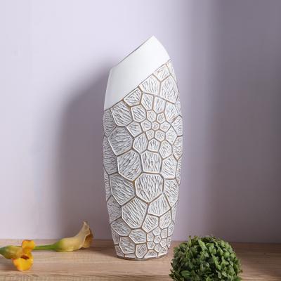 China wholesale cheap custom made home modern hotel vase novelty large resin flower vase decoration for sale