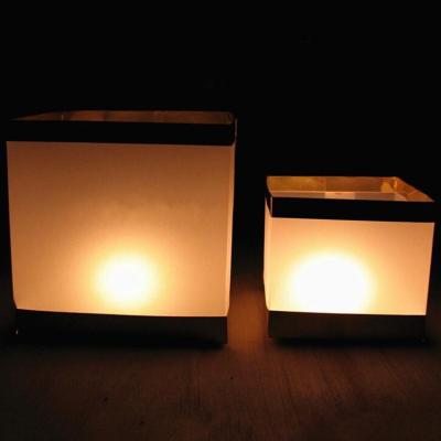 China China Square Water Waterproof Chinese Paper Floating Lantern for sale