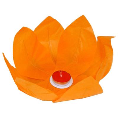 China China Factory Colorful Biodegradable Chinese Floating Lotus Water Lantern With Candle for sale