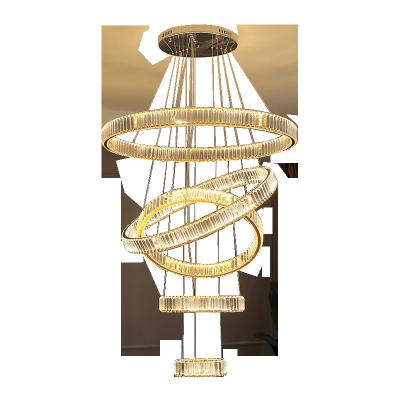 China Modern Crystal Living Room Bedroom Chandelier Light Pendent Circular Lamp 3 Tiers 4 Tiers for sale