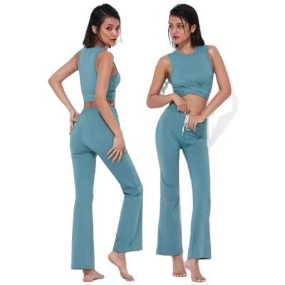 China ACTIVE STRETCH Women Yoga Sweatpants Comfortable Loose Casual Leg Lounge Joggers Wide Leg Pants With Pockets for sale