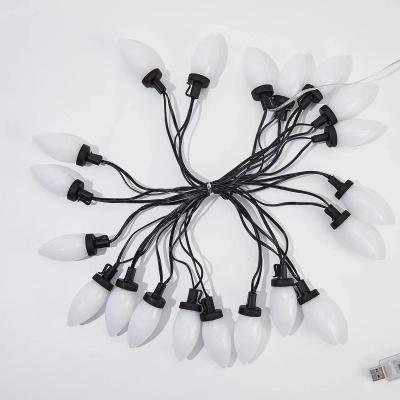 China Residential USB led string light C7 bulb frost warm white for sale