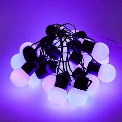 China Residential solar led string light G30 bulb frost 7 colors for sale