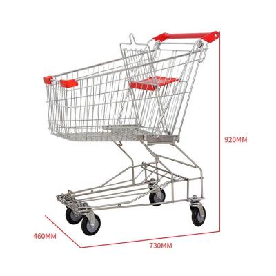 China Custom Red Unfolding Shunhong Stainless Steel Market Shopping Trolley With Baby Seat (Asia Style) for sale