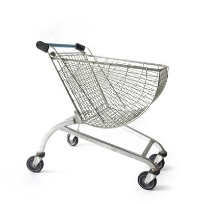 China Custom Korean round fshion style round shopping cart Shunhong shopping cart escalator shopping trolleys for supermarket for sale