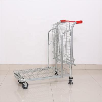 China Shopping Shunhong Promotional Retail Inventory Wholesale Hand Carts For Warehouse Trolley Folding for sale