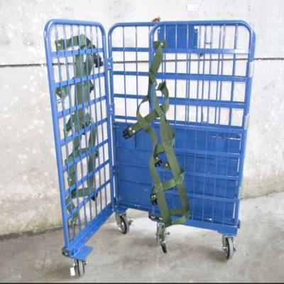 China Shunhong Custom Folding Mobile Roll Cage Carts With Securing Straps Roll Container Cage for sale