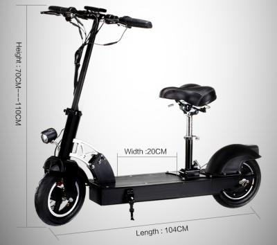 China Stand Up Long Range Folding Electric Scooter With Hub Motor 400w for sale