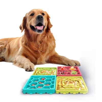 China Automatic Dog Food Dish Bowl Dog Lick Pad Silicone With Slow Suction Dog Feeder Factory for sale