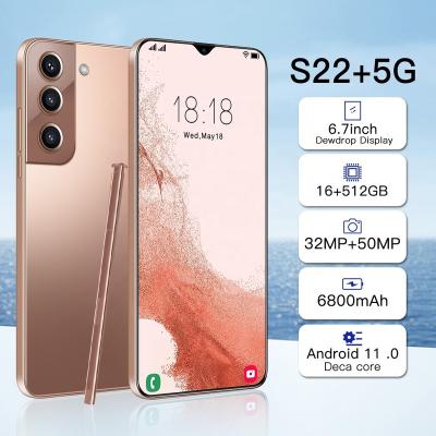 China Dual SIM Card 2022 S22 Ultra Android 11.0 Mobile Phone LTE 5G Cell Phone Original Global Unlocked 11.0 Excellent Quality for sale