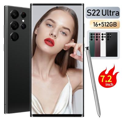 China New Arrival S22 U Itra Smart Phone Waterproof Summer Sale 7.2 Inch Big Screen Face Open Big Memory 16GB+512GB GSM WCDMA Mobile Phones for sale