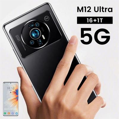 China Dual New M12 U Itra 7.3inch Original 2022 SIM Card Drop Screen Smartphone With 1TB ROM 7300mAh Battery US CDMA Network Real 4G LTE Cellphone for sale