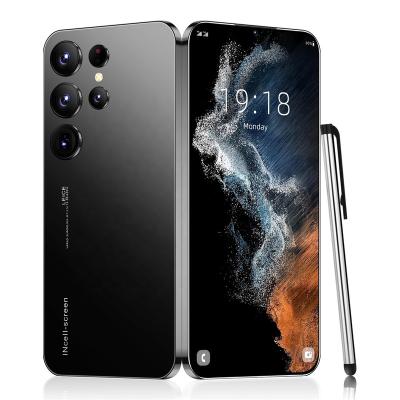 China Dual SIM Card New Arrival S22 U Itra 48MP+72MP Clear Beauty Camera Slim Big Screen Phone Cellphone Face Unlock Original 5G Android 12 Phone for sale