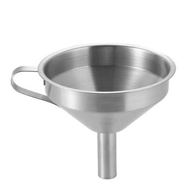 China High Quality Viable Stainless Steel Funnel With Foldable Filter Food Metal Funnel Metal Oil Funnel Set for sale