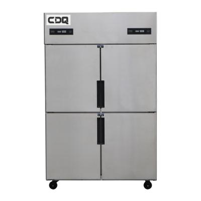 China Restaurant Kitchen Upright Refrigerator Hospitality Industry Commercial Stainless Steel Four-Door Refrigerator for sale