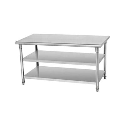 China Factory Wholesale Kitchen Supplies Commercial Stainless Steel Easy Clean Three Tier Work Table for sale