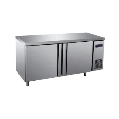 China Double-temperature commercial restaurant refrigeration equipment stainless steel refrigerator workbench for sale