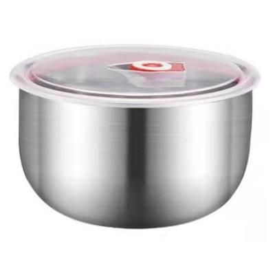 China Sustainable Food Sealed Storage Box With Lid Lunch Box Stainless Steel Fresh Keeping Bowl for sale