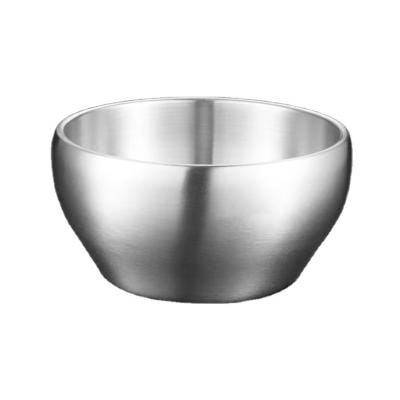 China Sustainable High Quality 304 Stainless Steel Sanding Bowl Double Thickened Soup Bowl for sale