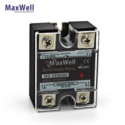 China maxwell MS-DD6060 60amps sealed dc to ssr dc type relay for sale