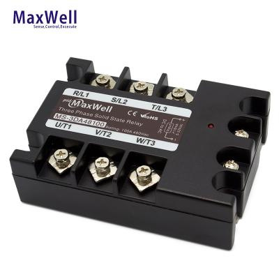 China Amazon AC Epoxy DC MS-3DA48100 100a 3 Phase Solid State Relay for sale