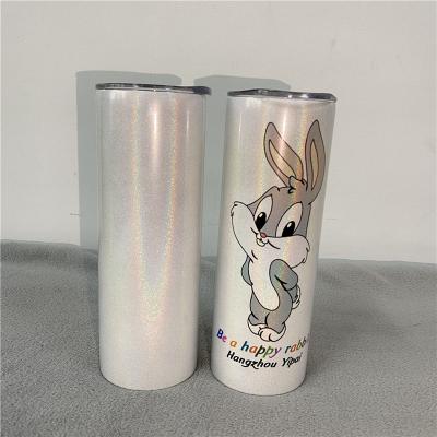 China Viable Ready To Ship US Ware House 20oz Blank Sublimation Glitter DIY Absolutely Lean Rocker Hot For Printing for sale