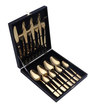 China Wholesale high quality viable muti purpose 16pcs stainless steel flatware set with box, suitable for all kinds of dining for sale