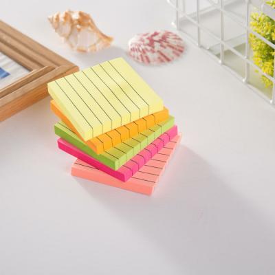 China Gifts Luminous Colorful Self-stick Notepad Recycled Notepad Self Adhesive Wholesale Advertising Sticky Notes for sale